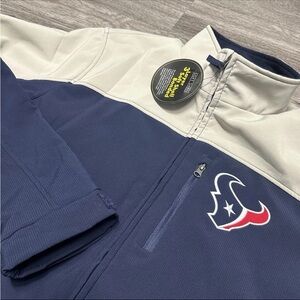 Houston Texans Navy Gray Soft Shell Full-Zip Jacket NFL G3 Brand Water Resistant